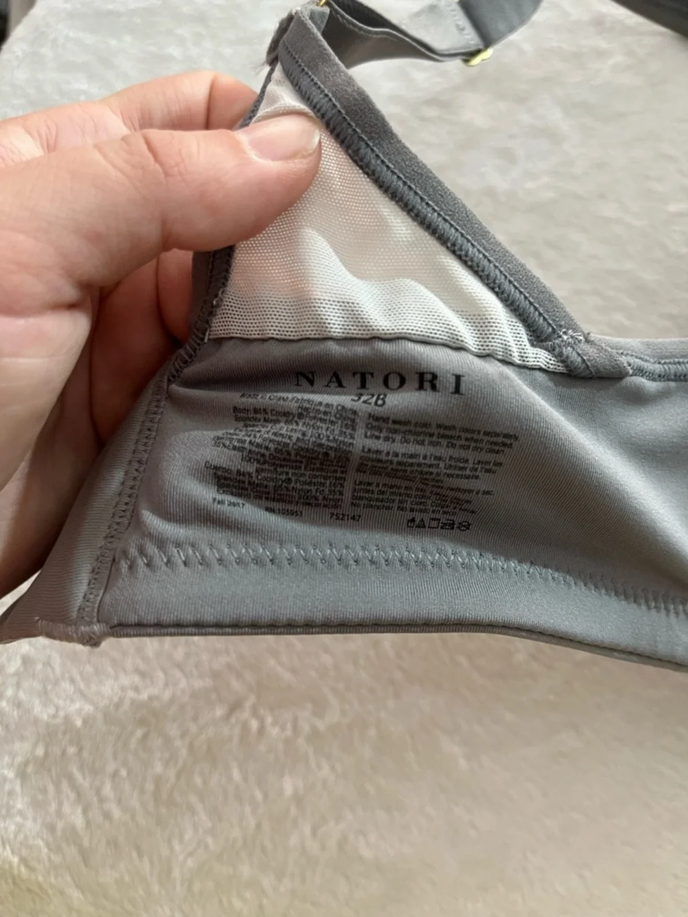 NEW Natori Women’s Zen Contour Convertible Underwire Sports Bra Grey Size 32B
